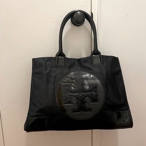 Tory Burch Ella Tote - Patent Leather Nylon Large